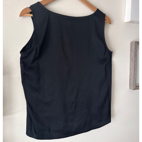 Eileen Fisher 100% Silk Black Tank Top Size Small Minimalist Wardrobe Staple - Picture 8 of 8